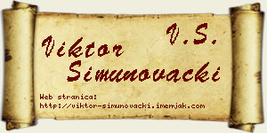 Viktor Šimunovački vizit kartica